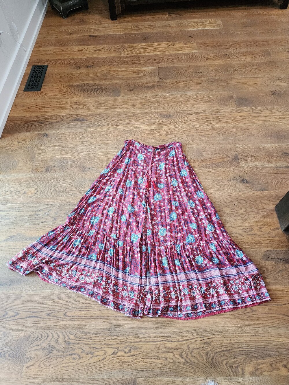 Spell & Gypsy Folktown Skirt Wine XL Rare Vintage Boho Maxi - Picture 6 of 16
